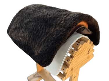 Cojinillo de Cuero de Oveja negro - Alta Calidad